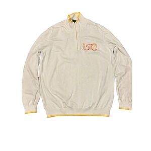 Hugo Boss Water Repellent 1/4 Zip Men XL white golf 150 celebration sweater